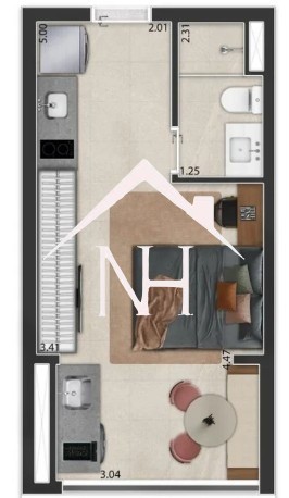 Apartamento, 1 quarto, 26 m² - Foto 3
