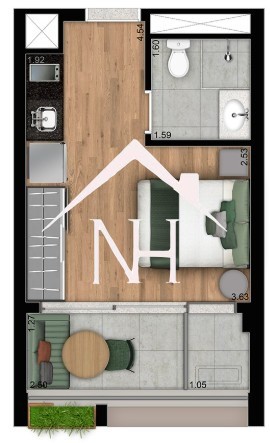 Apartamento, 1 quarto, 25 m² - Foto 8