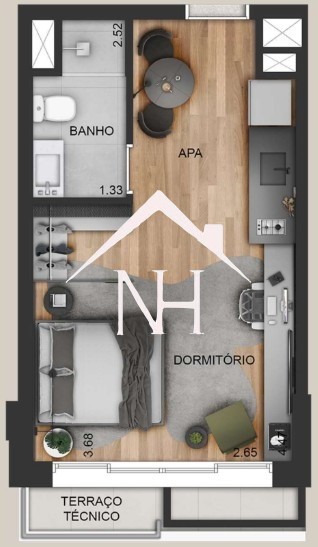 Apartamento, 1 quarto, 28 m² - Foto 18