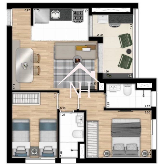 Apartamento, 2 quartos, 56 m² - Foto 23