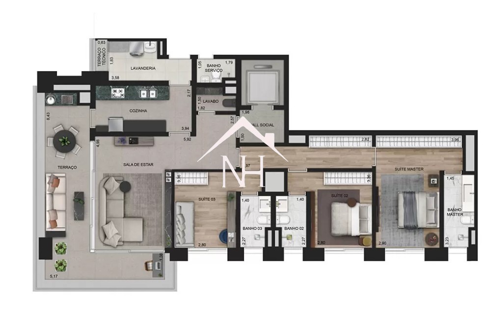 Apartamento, 3 quartos, 155 m² - Foto 14