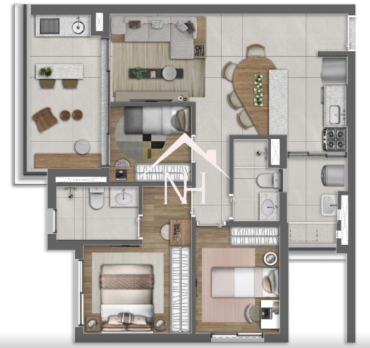 Apartamento, 3 quartos, 92 m² - Foto 3