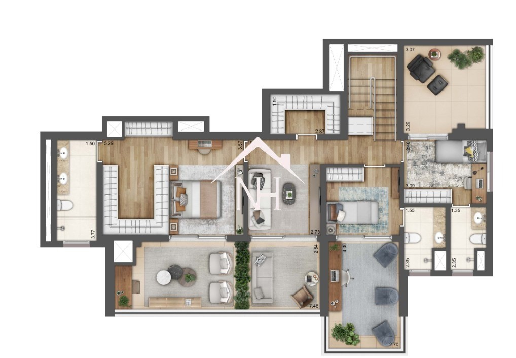 Cobertura, 3 quartos, 258 m² - Foto 15