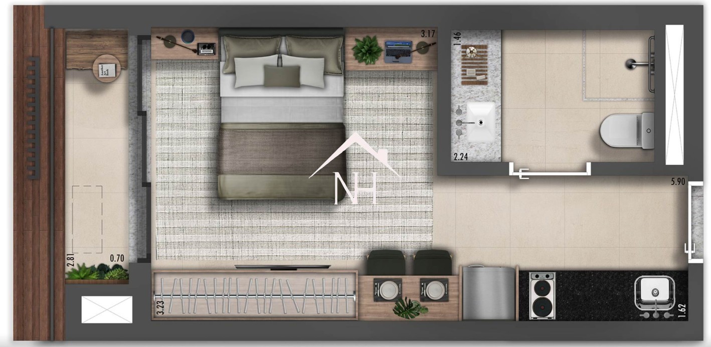 Apartamento, 1 quarto, 25 m² - Foto 16