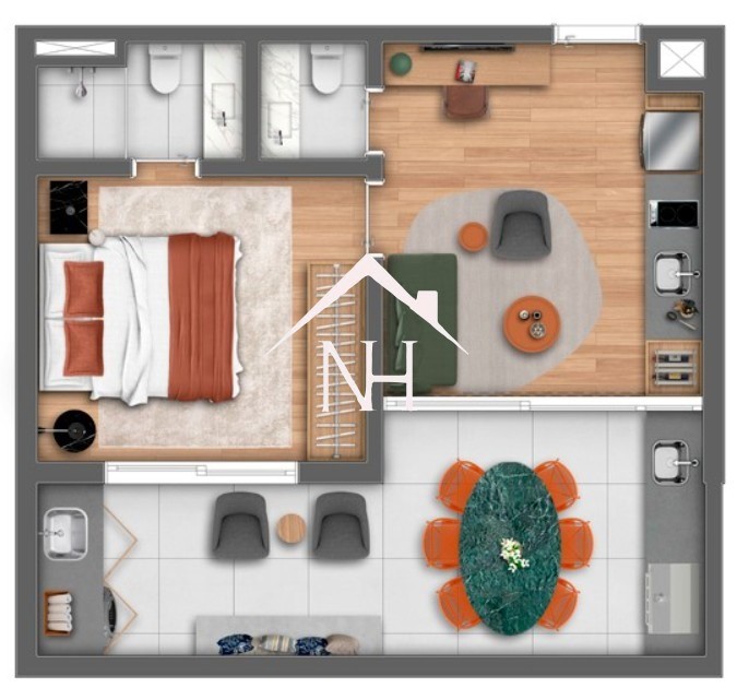 Apartamento, 1 quarto, 55 m² - Foto 9