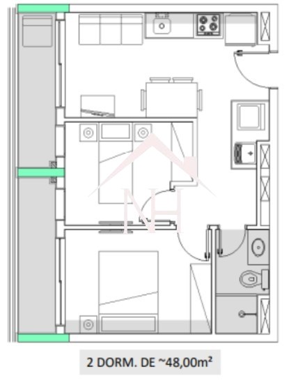 Apartamento, 2 quartos, 48 m² - Foto 15
