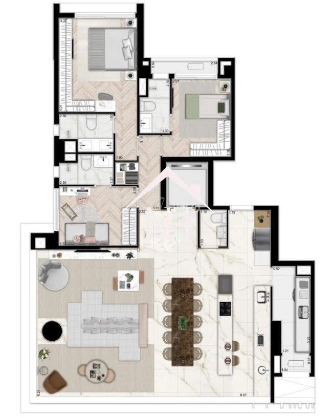 Apartamento, 3 quartos, 144 m² - Foto 2