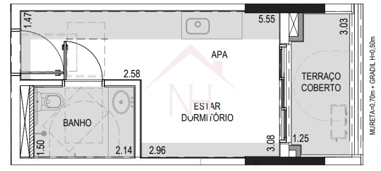 Apartamento, 1 quarto, 24 m² - Foto 13