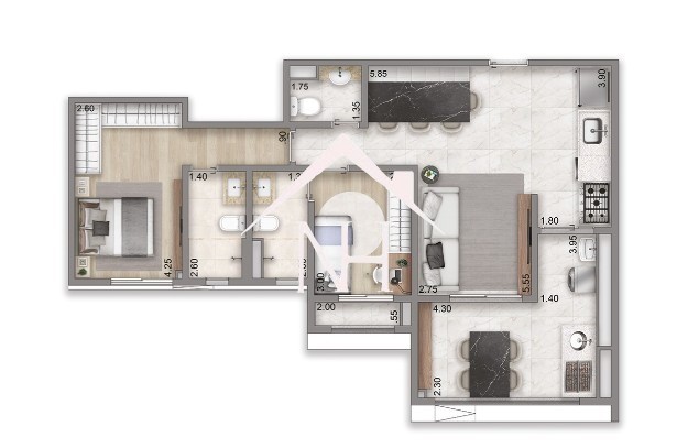 Apartamento, 2 quartos, 83 m² - Foto 2