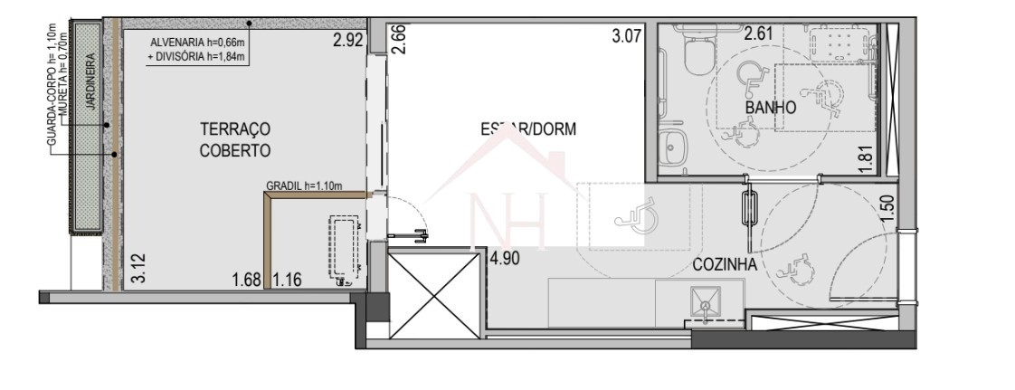 Apartamento, 1 quarto, 35 m² - Foto 13