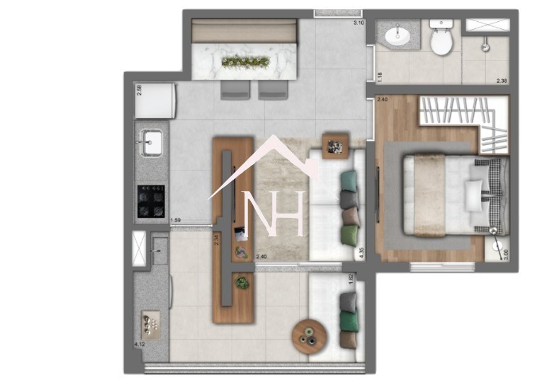 Apartamento, 1 quarto, 38 m² - Foto 13