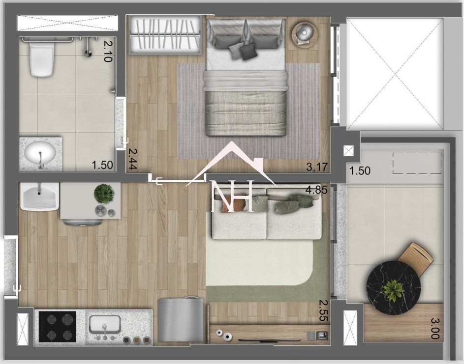 Apartamento, 1 quarto, 32 m² - Foto 13