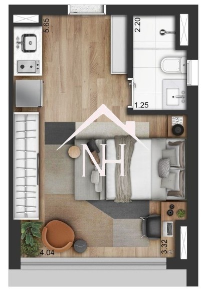 Apartamento, 1 quarto, 26 m² - Foto 8