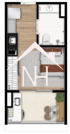Apartamento, 1 quarto, 26 m² - Foto 21