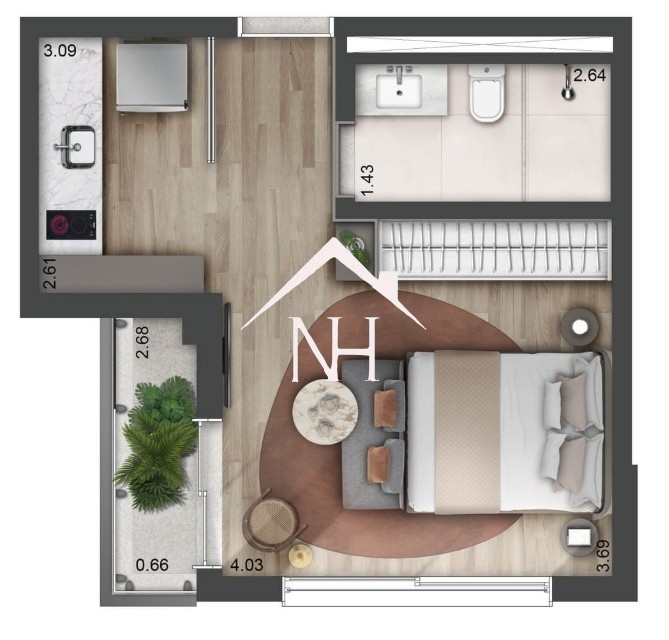 Apartamento, 1 quarto, 33 m² - Foto 24