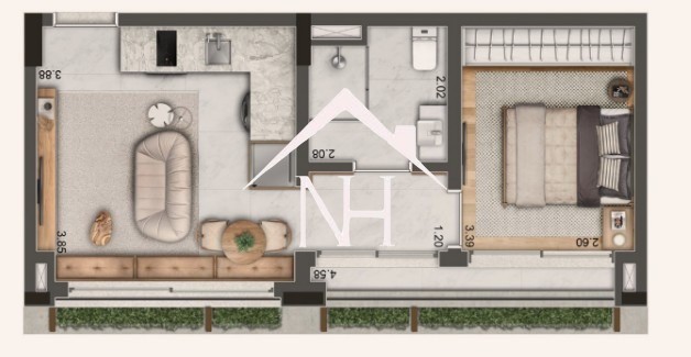 Apartamento, 1 quarto, 43 m² - Foto 12