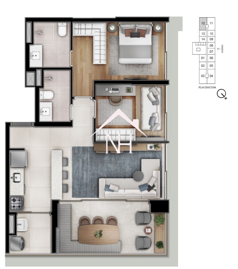 Apartamento, 2 quartos, 70 m² - Foto 23