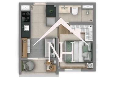 Apartamento, 1 quarto, 24 m² - Foto 9