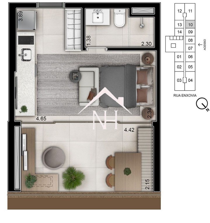 Apartamento, 1 quarto, 40 m² - Foto 23