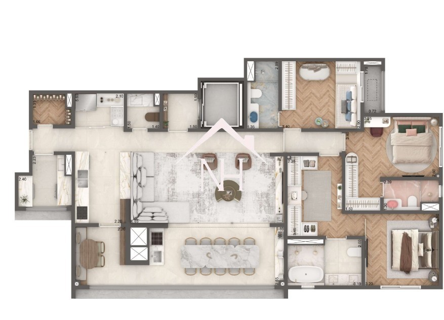 Apartamento, 3 quartos, 149 m² - Foto 52