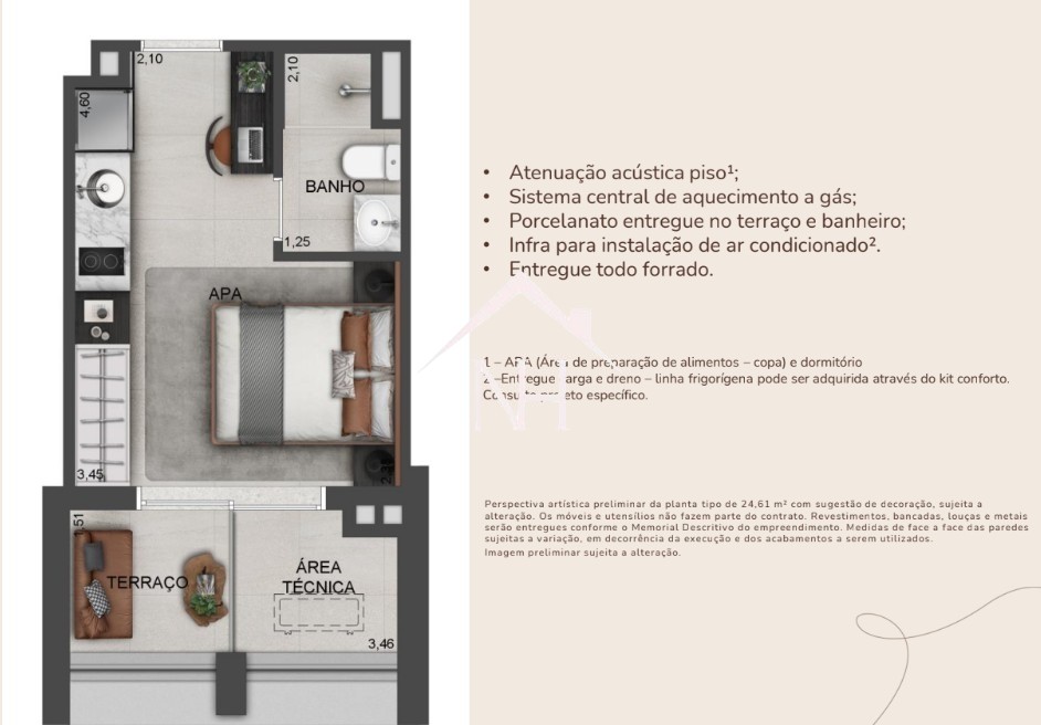 Apartamento, 1 quarto, 28 m² - Foto 11