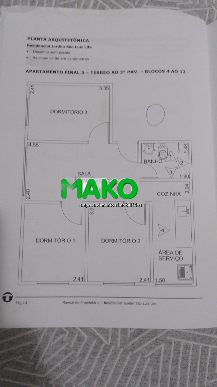 Apartamento, 3 quartos, 55 m² - Foto 1