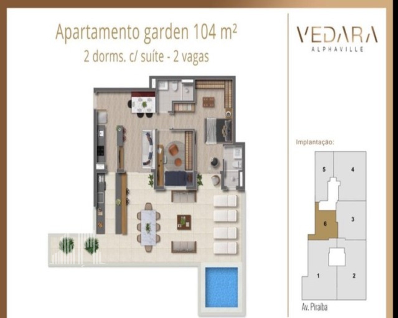 Apartamento à venda com 2 quartos, 104m² - Foto 2