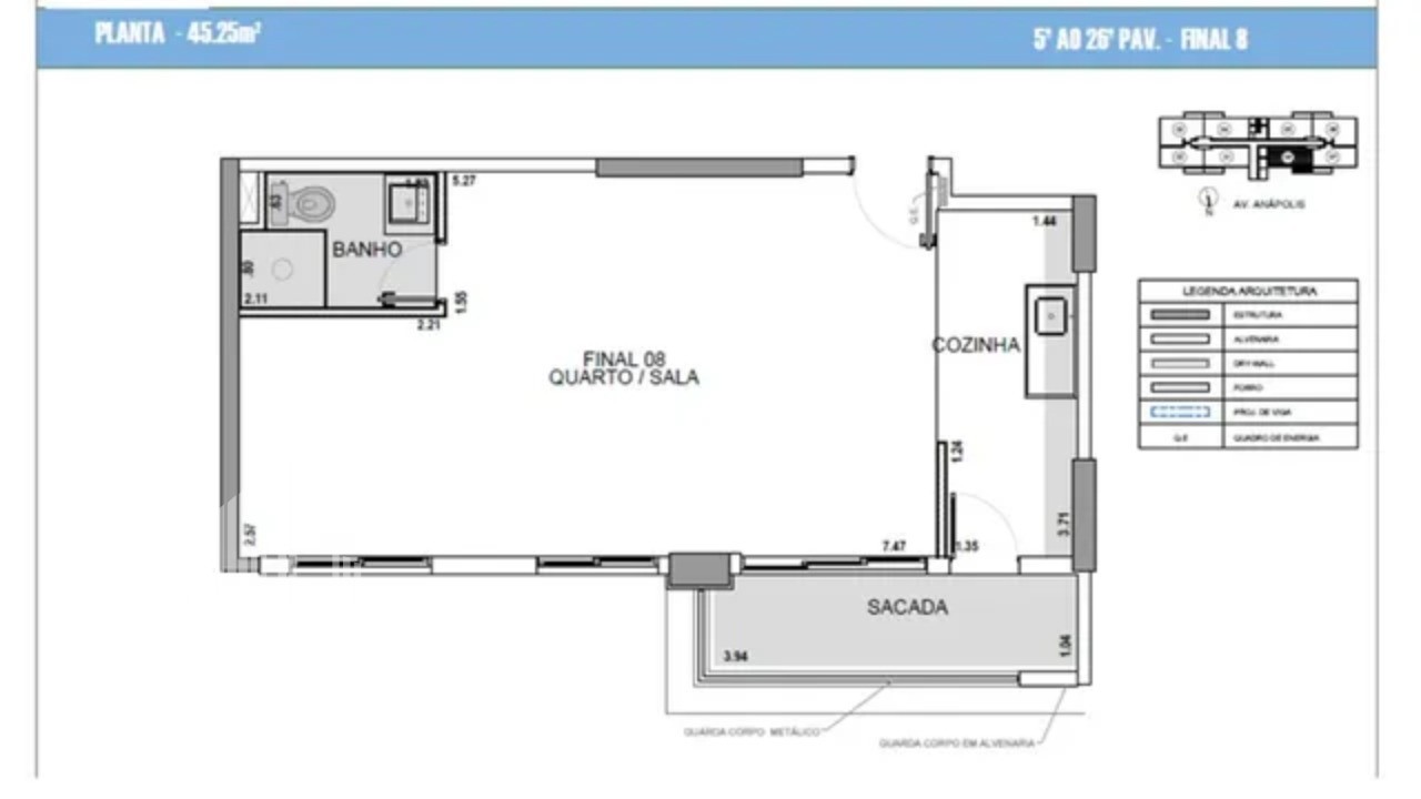 Apartamento à venda com 1 quarto, 45m² - Foto 4