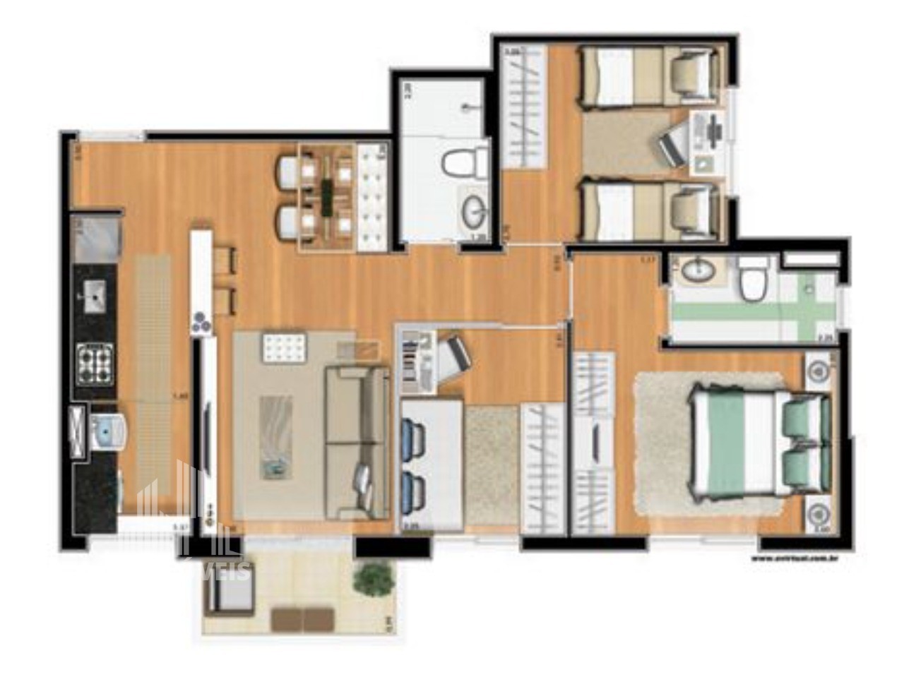 Apartamento à venda com 3 quartos, 68m² - Foto 5