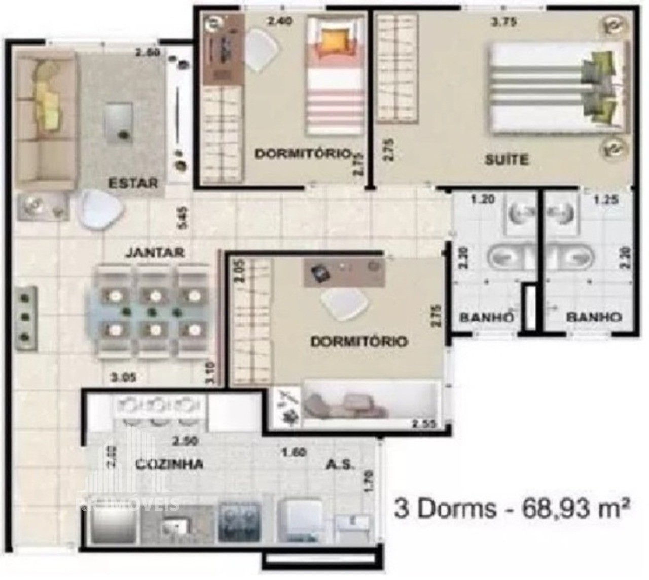 Apartamento à venda com 3 quartos, 69m² - Foto 19