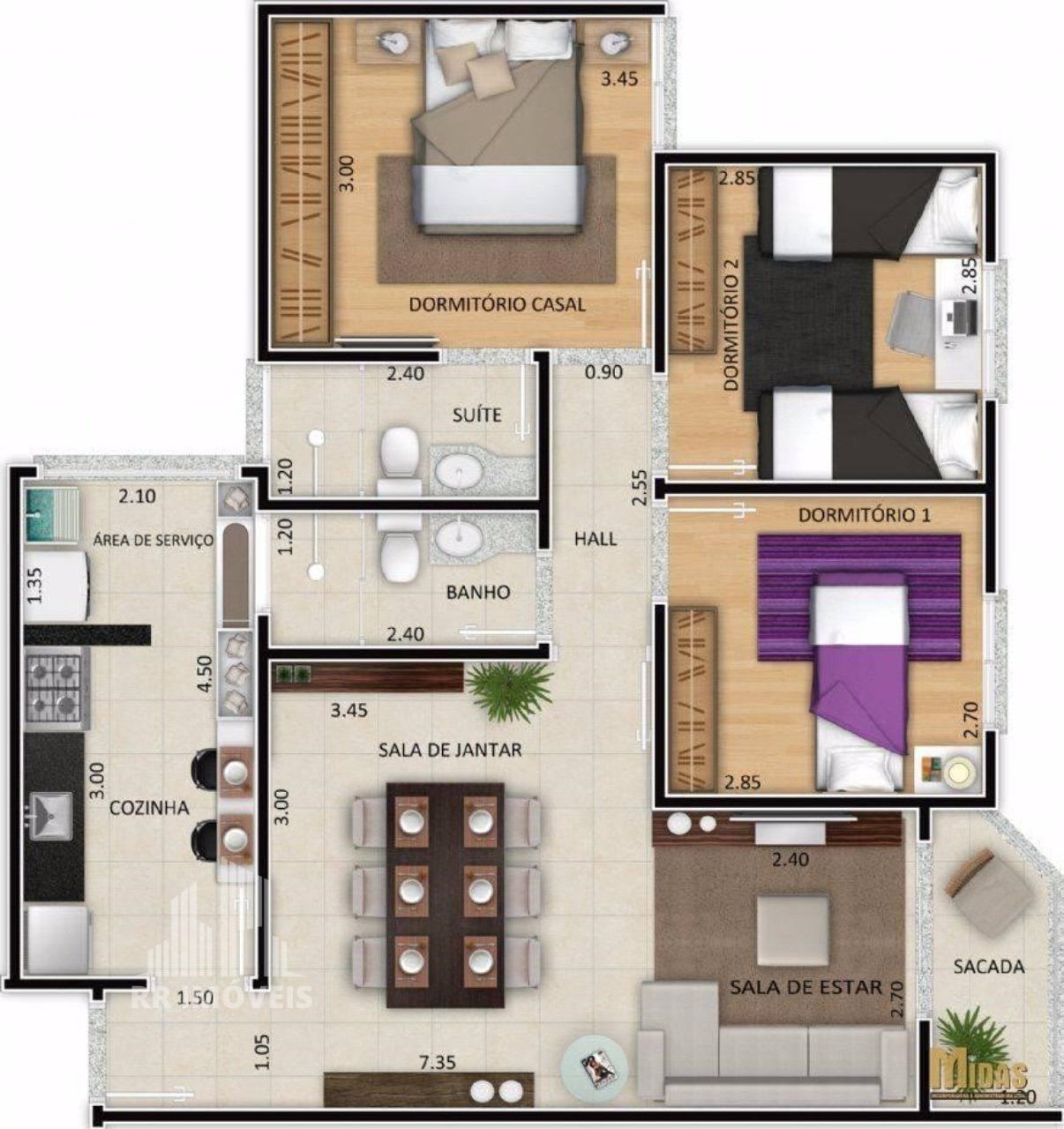 Apartamento à venda com 3 quartos, 78m² - Foto 10