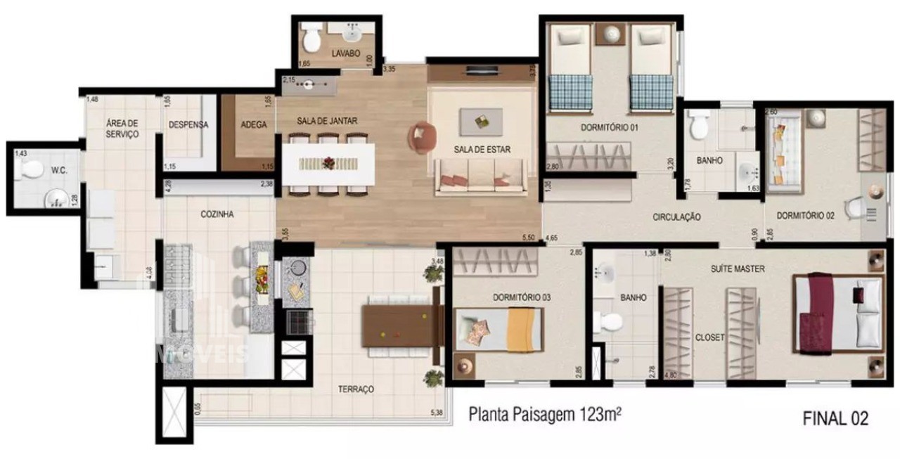 Apartamento à venda com 3 quartos, 123m² - Foto 23