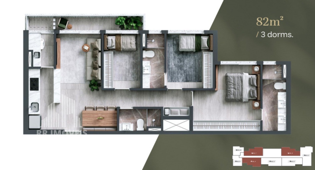 Apartamento, 3 quartos, 82 m² - Foto 5