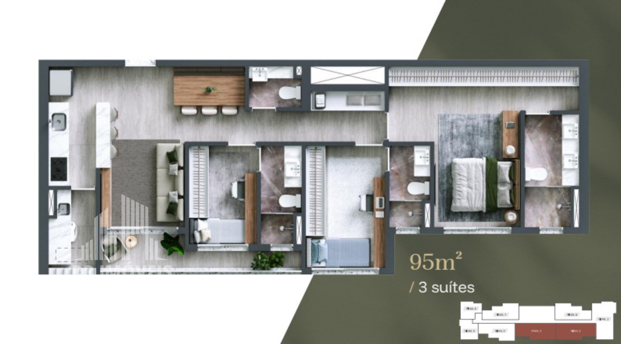 Apartamento, 3 quartos, 95 m² - Foto 4