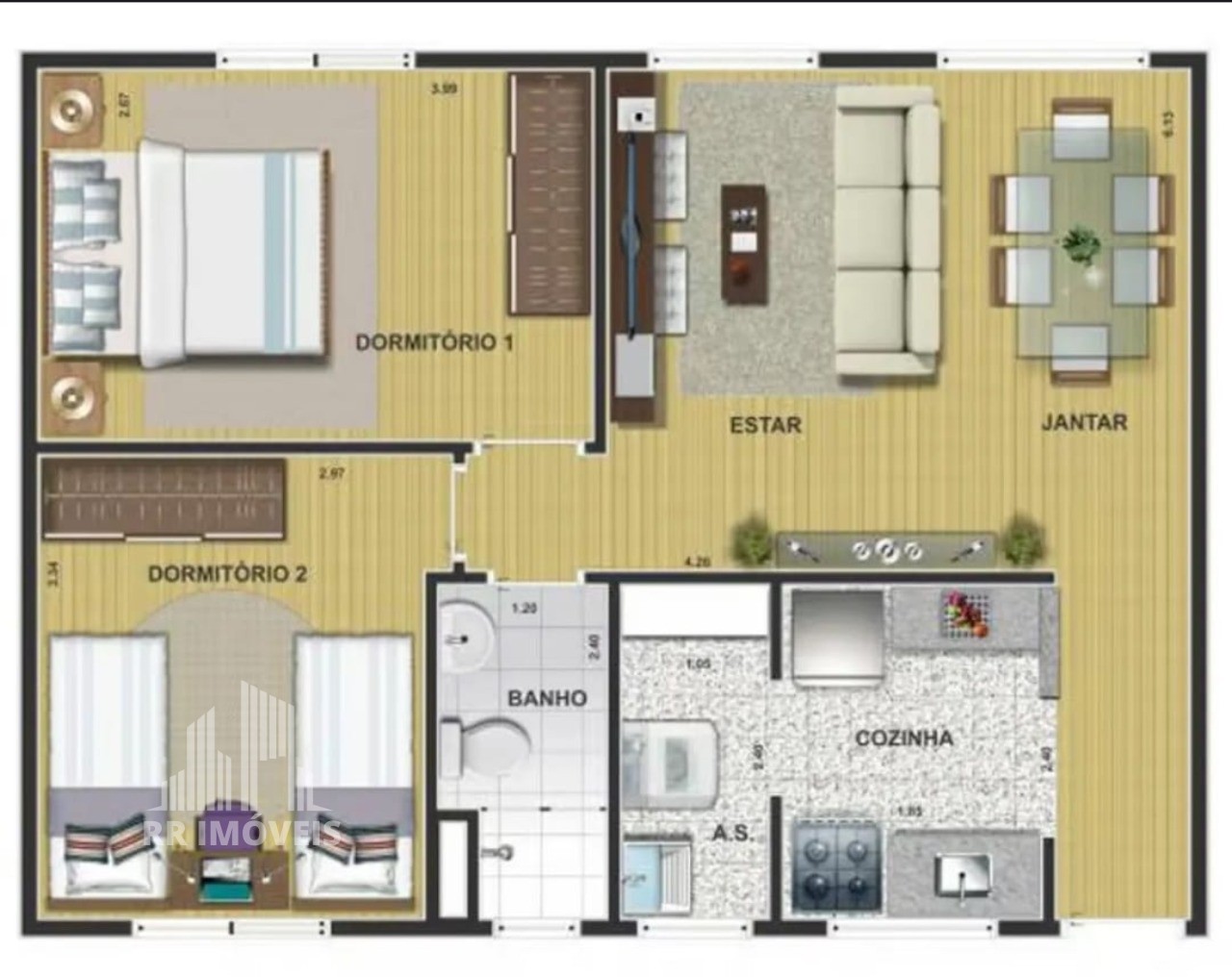 Apartamento, 2 quartos, 54 m² - Foto 7