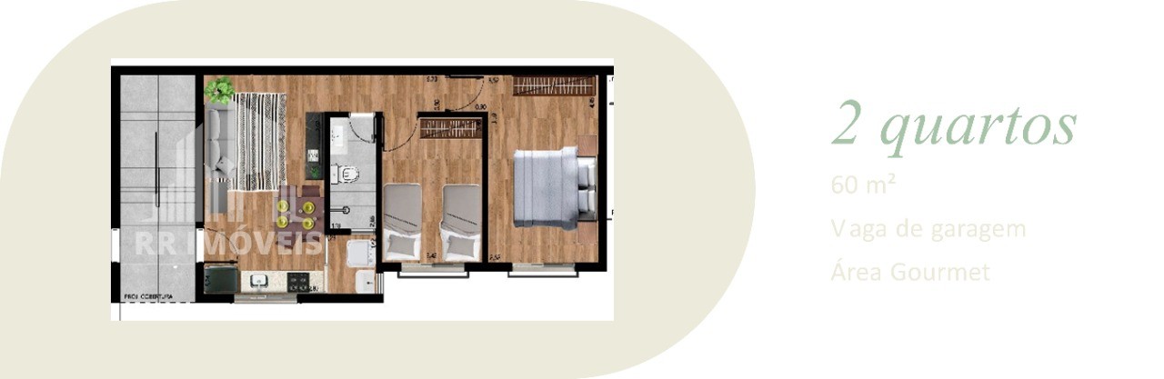 Apartamento, 2 quartos, 60 m² - Foto 2