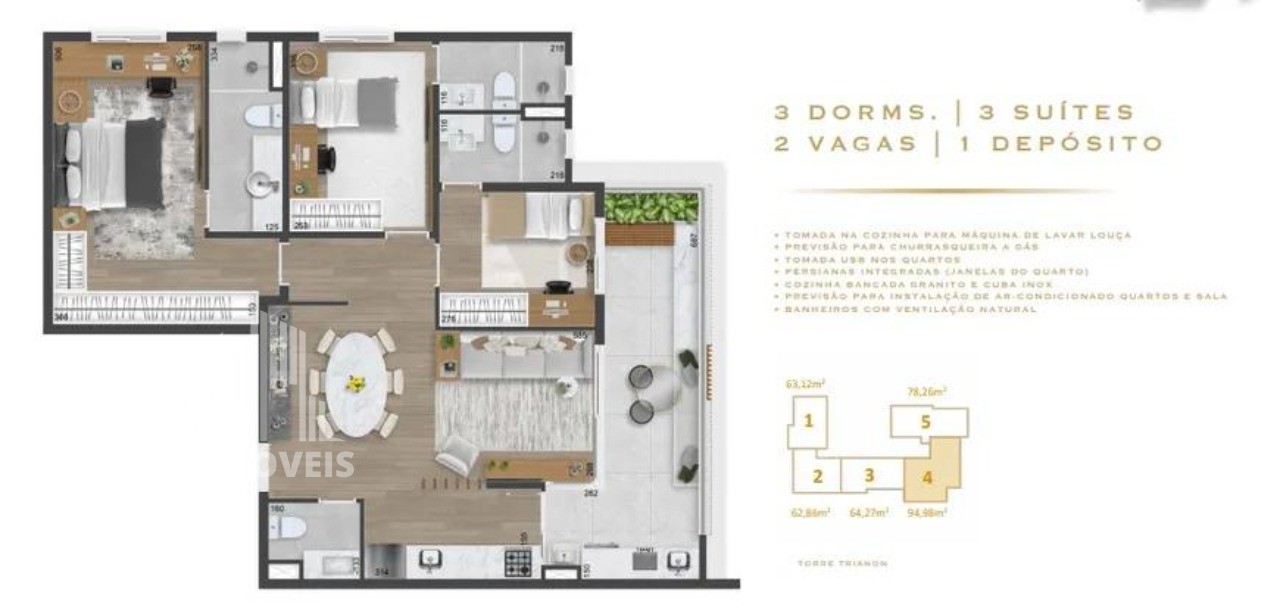 Apartamento, 3 quartos, 94 m² - Foto 10