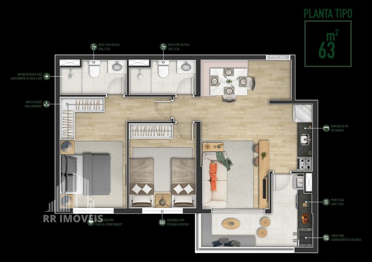Apartamento, 2 quartos, 64 m² - Foto 24