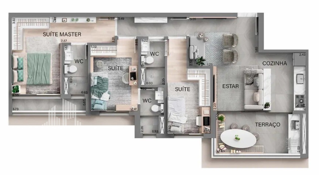 Apartamento, 3 quartos, 90 m² - Foto 3