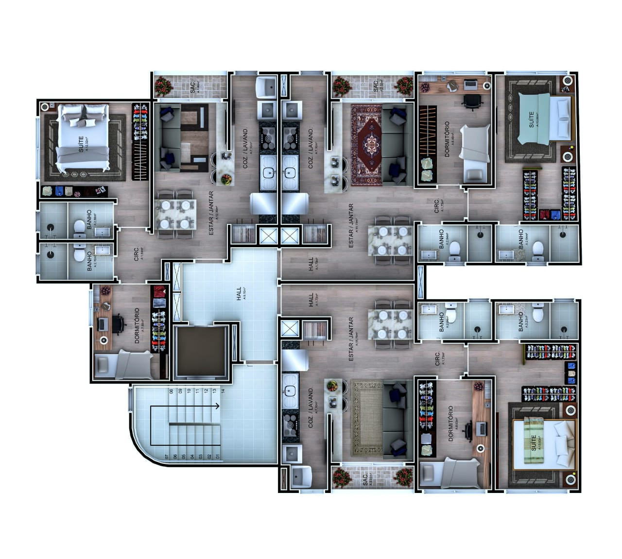 Apartamento, 2 quartos, 58 m² - Foto 2