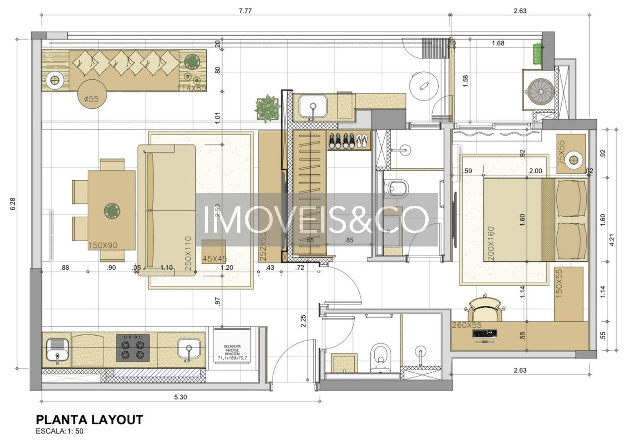 Apartamento à venda com 1 quarto, 68m² - Foto 2