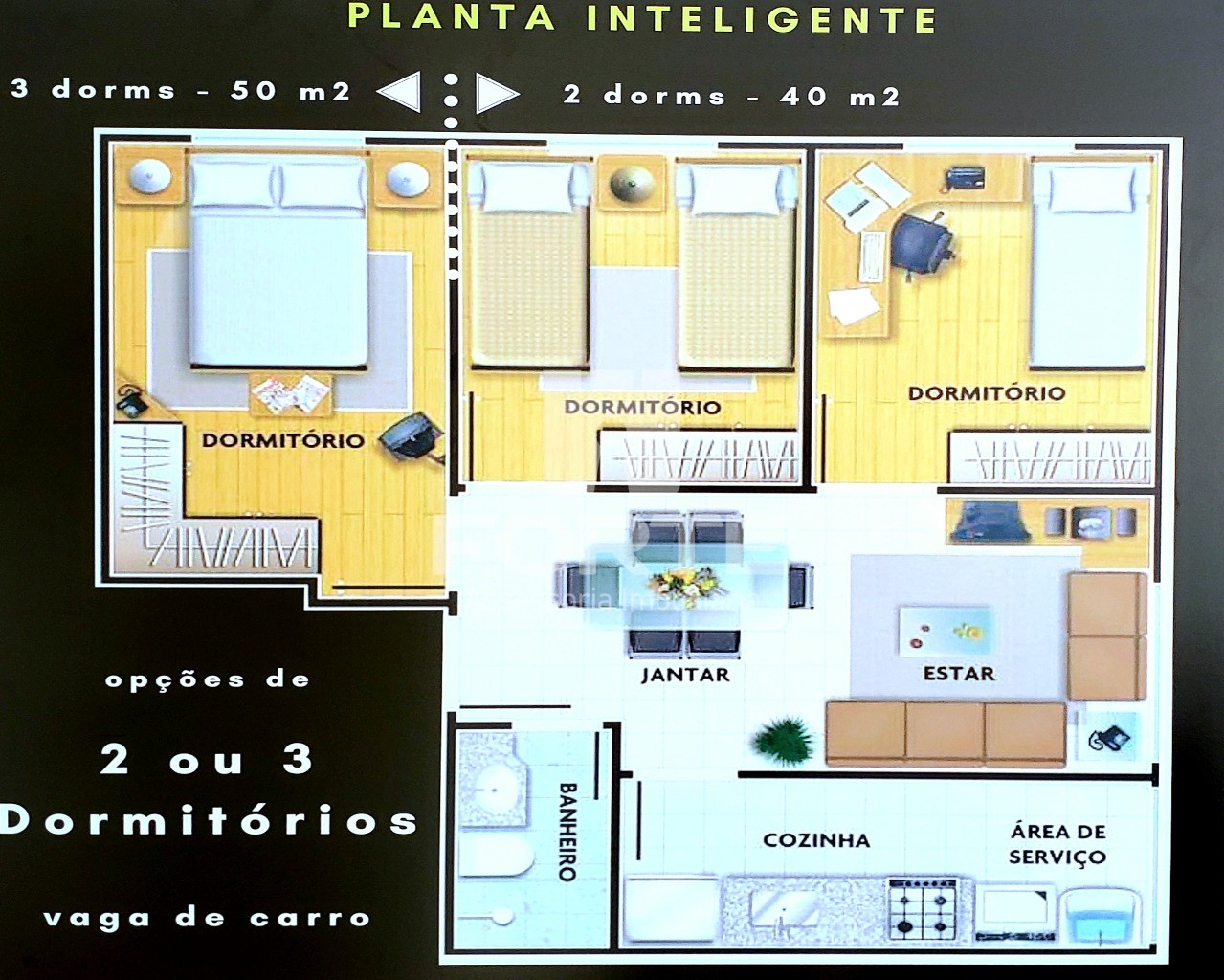 Apartamento à venda com 3 quartos, 50m² - Foto 1