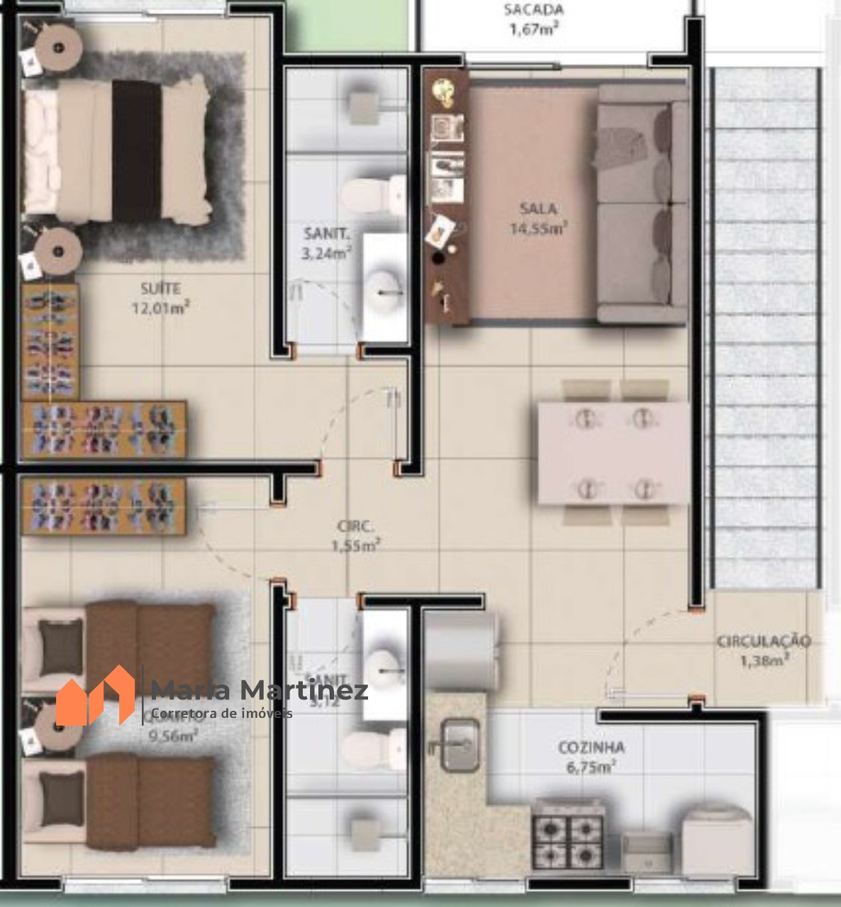 Apartamento à venda com 2 quartos, 62m² - Foto 17