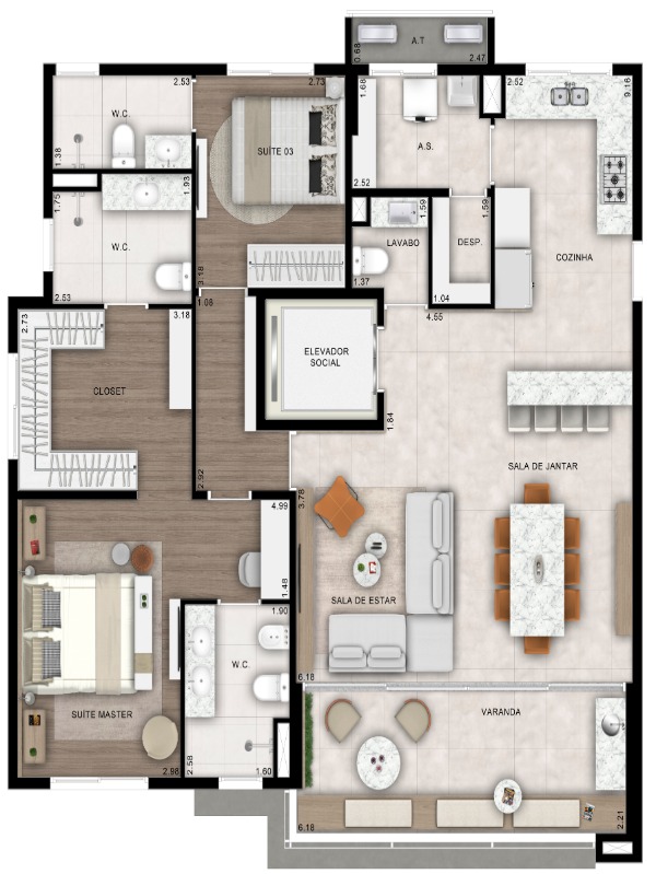 Apartamento à venda com 3 quartos, 129m² - Foto 15