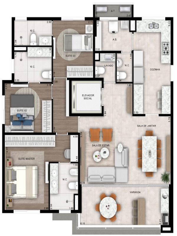 Apartamento à venda com 3 quartos, 129m² - Foto 14