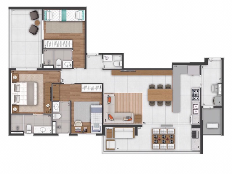 Apartamento, 3 quartos, 98 m² - Foto 19