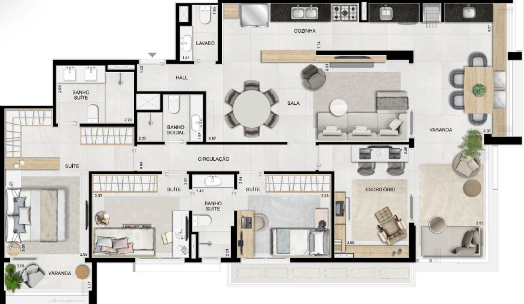 Apartamento à venda com 4 quartos, 139m² - Foto 30