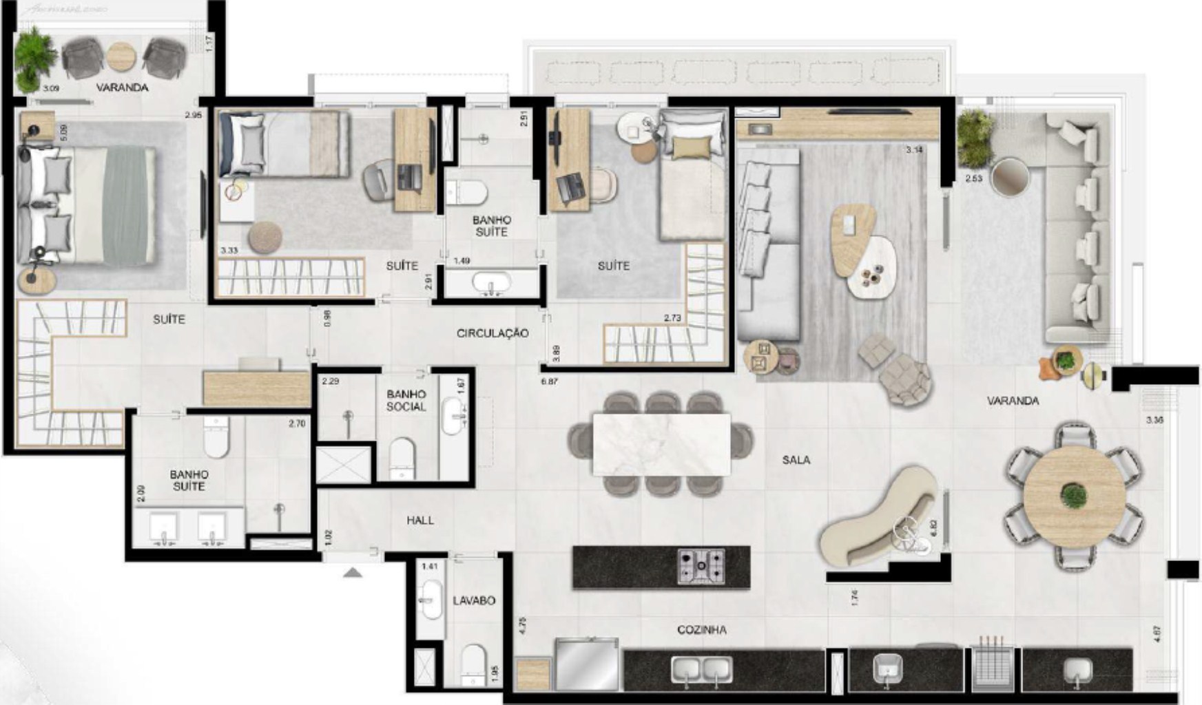 Apartamento à venda com 4 quartos, 139m² - Foto 28