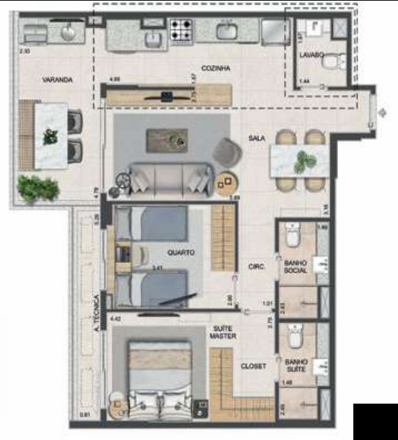 Apartamento à venda com 2 quartos, 77m² - Foto 36