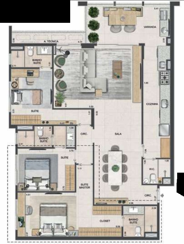 Apartamento à venda com 4 quartos, 133m² - Foto 25